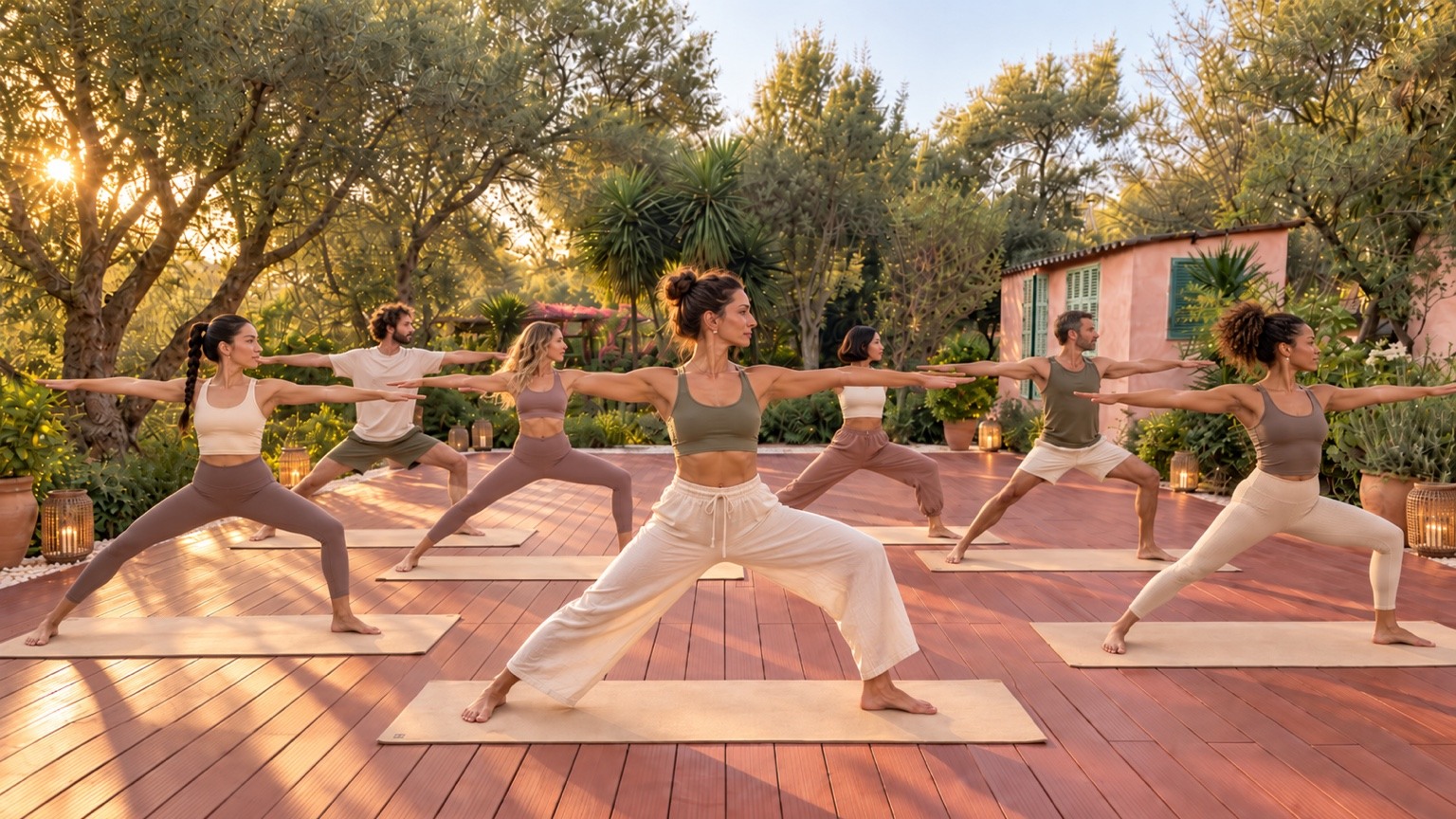 Large yoga platform